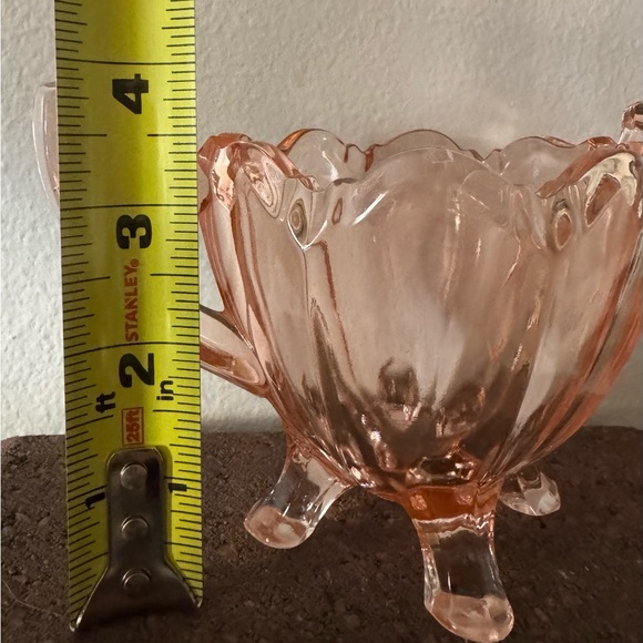Indiana Pink Glass Sugar Bowl - Picture 4 of 5
